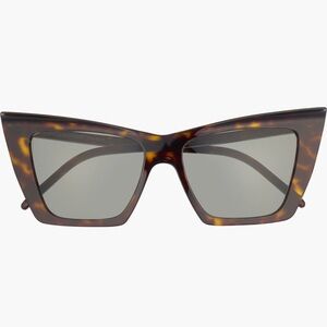 Saint Laurent Brown Cat-Eye Sunglasses